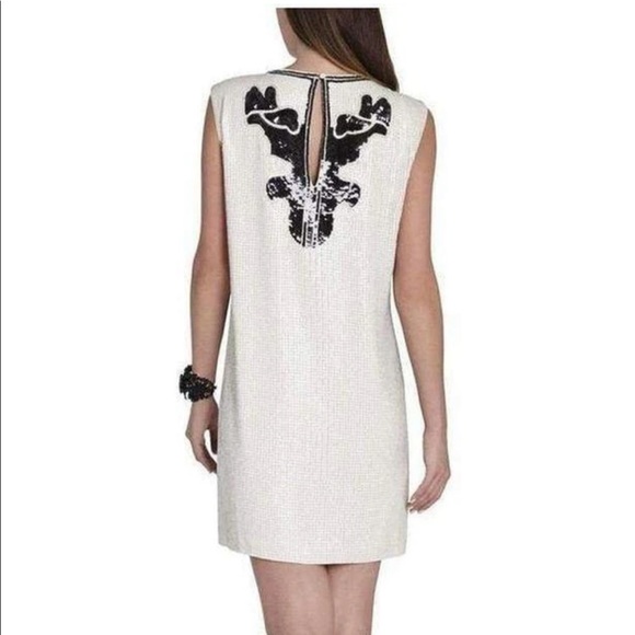BCBGMaxAzria Geri Sequin Motif Shift Cocktail Dress Size Medium - Picture 6 of 7